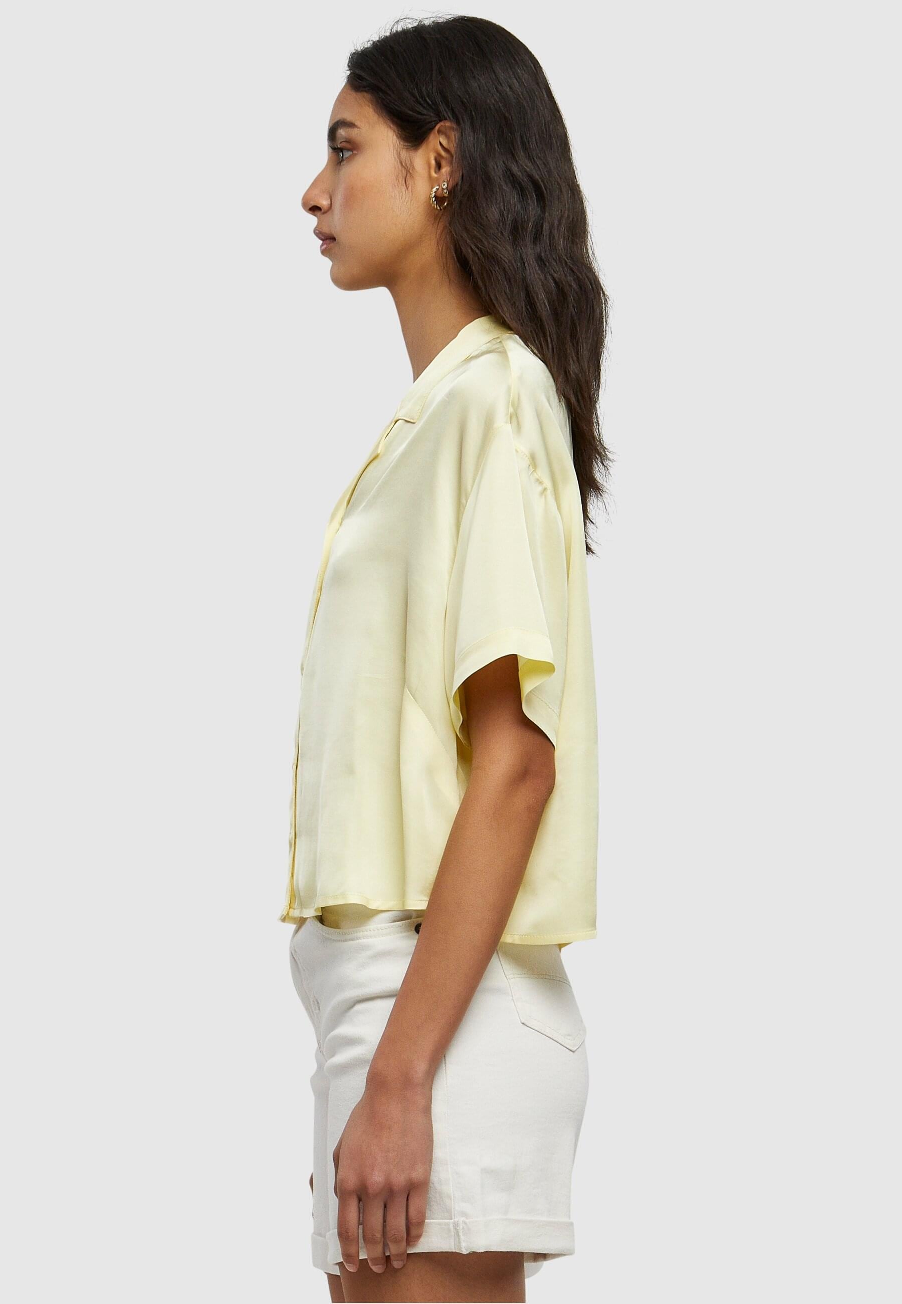 URBAN CLASSICS Langarmhemd »Damen Ladies Viscose Satin Resort Shirt«, (1  tlg.) shoppen | Blusen