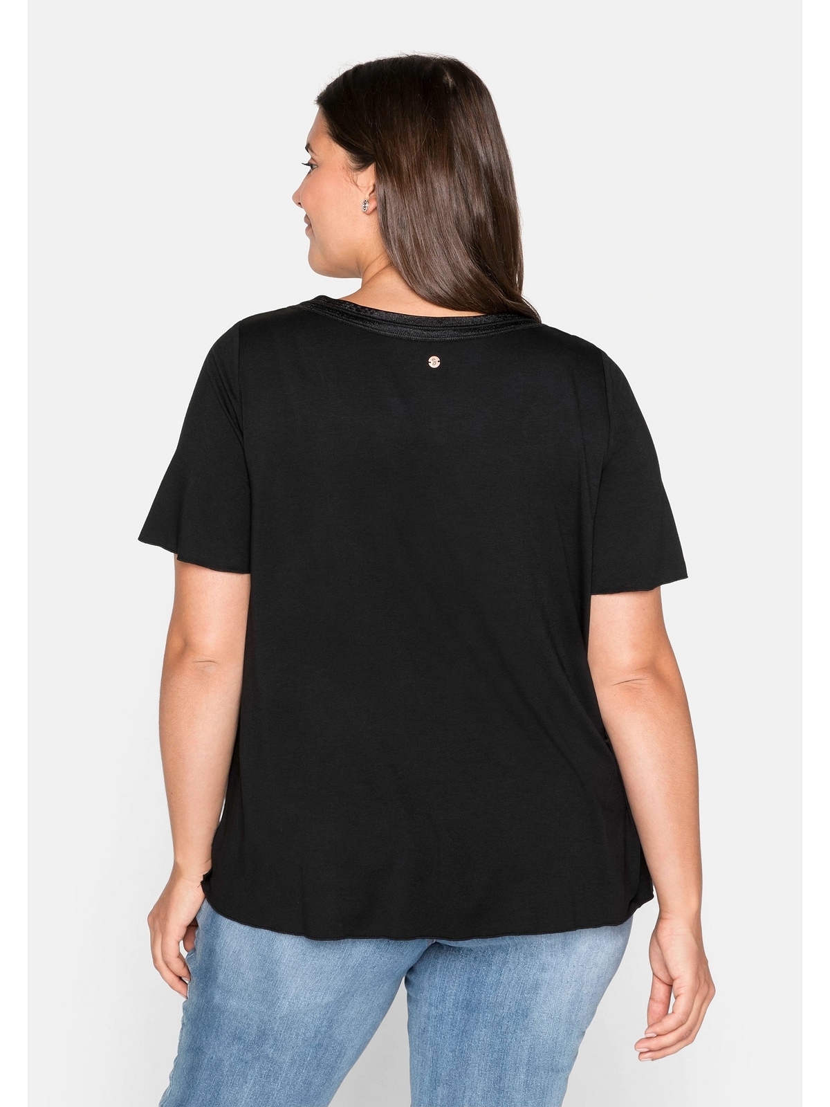 Sheego T-Shirt »Große Größen«, Blende in dekorativer A-Linie kaufen mit