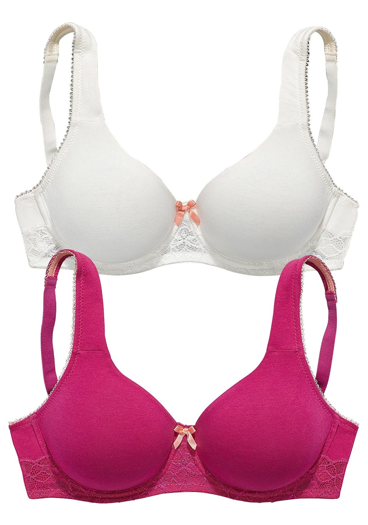 Nuance T-Shirt-BH, (Packung, 2 Stück), mit Bügel und ungefütterten Cups, Basic Dessous kaufen