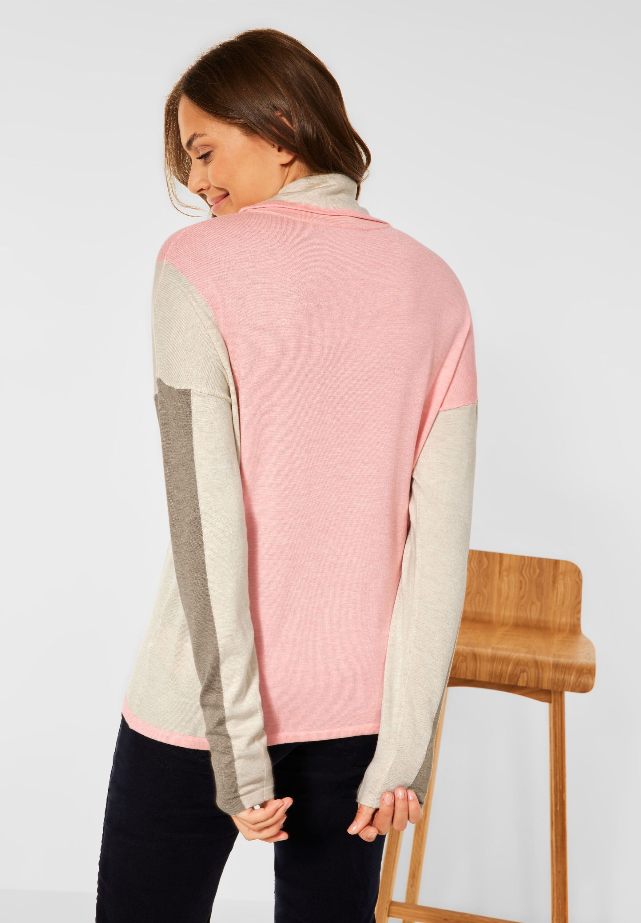 Cecil Rollkragenpullover, Im Color Block Design Kaufen | I'm Walking