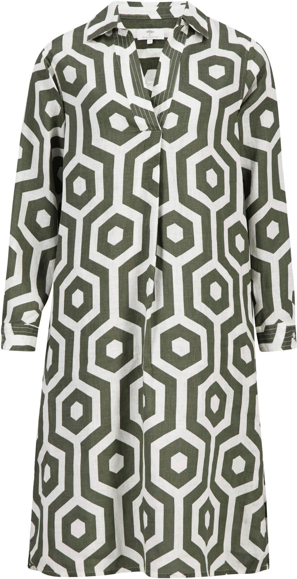 FYNCH-HATTON Blusenkleid FYNCH-HATTON Blusenkleid mit Muster (1 tlg.) Verspielte Nähte an Ärmel und Ausschnitt
