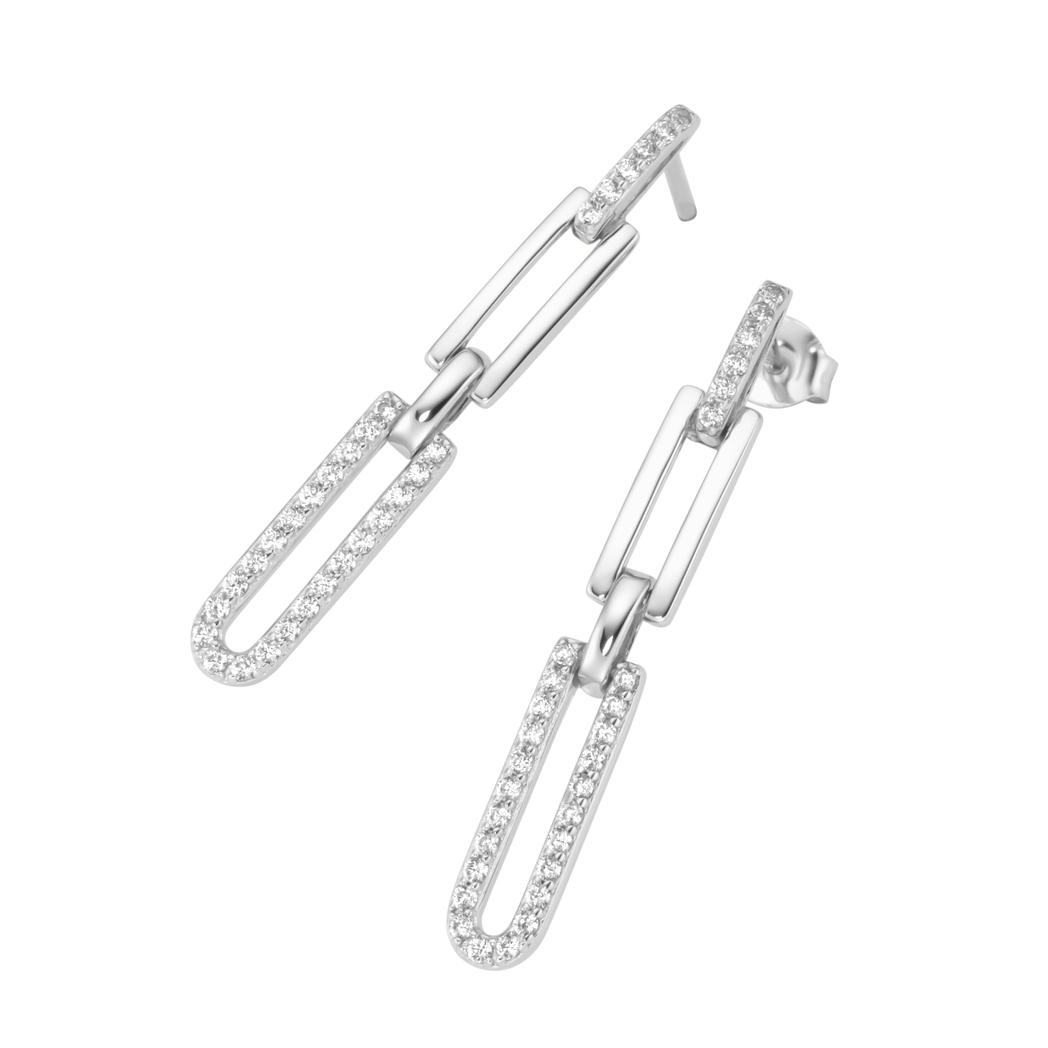 Smart Jewel Paar Ohrhänger »mit Behang, beweglich,mit weißen Zirkonia, Silber  925« im Onlineshop | I'm walking
