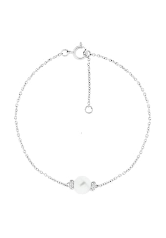 Smart Jewel Armband »Zirkonia Steine und Muschelperle, Silber 925« kaufen