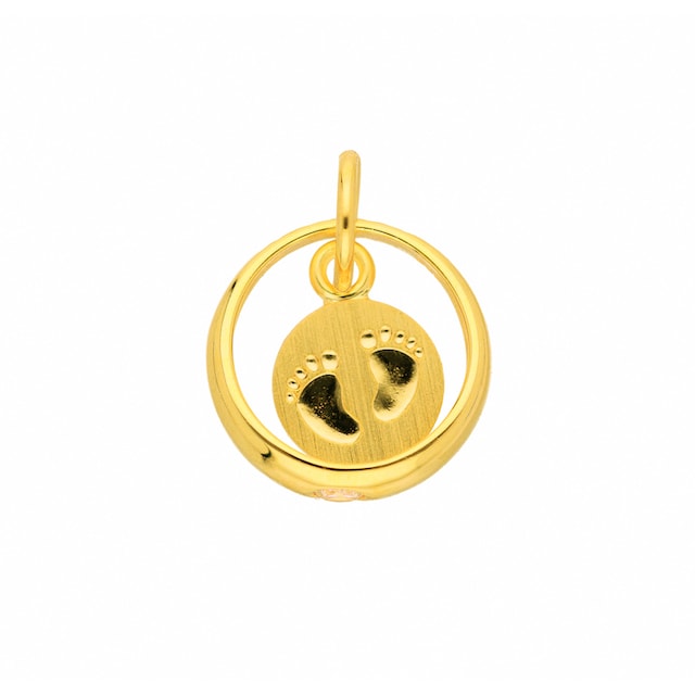 Adelia´s Kette ohne Anhänger »333 Gold Anhänger Babyfüsse mit Zirkonia Ø  10,3 mm«, Schmuckset - Set mit Halskette online kaufen | I\'m walking
