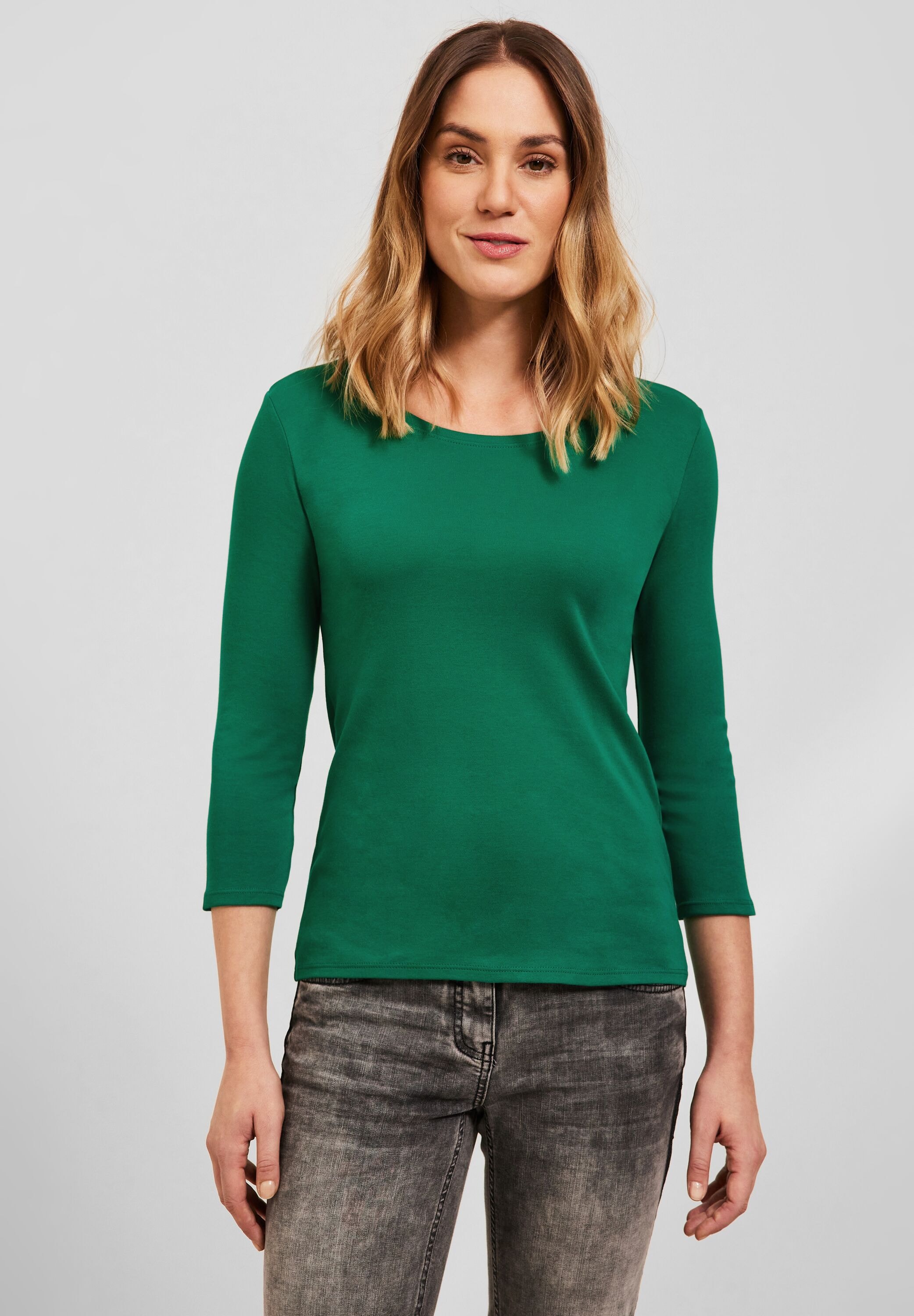 Cecil 3/4-Arm-Shirt, aus reiner online Baumwolle