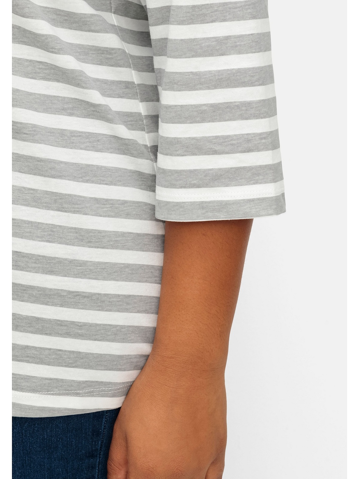Sheego 3/4-Arm-Shirt Größen«, reiner Baumwolle »Große I\'m aus online | kaufen walking