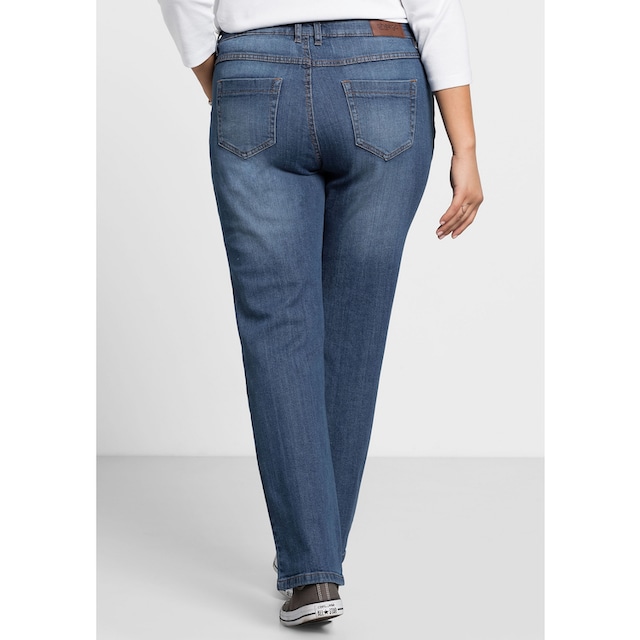 | »Die Stretch-Jeans kaufen I\'m Gerade« mit Größen«, Sheego Used-Effekten walking »Große