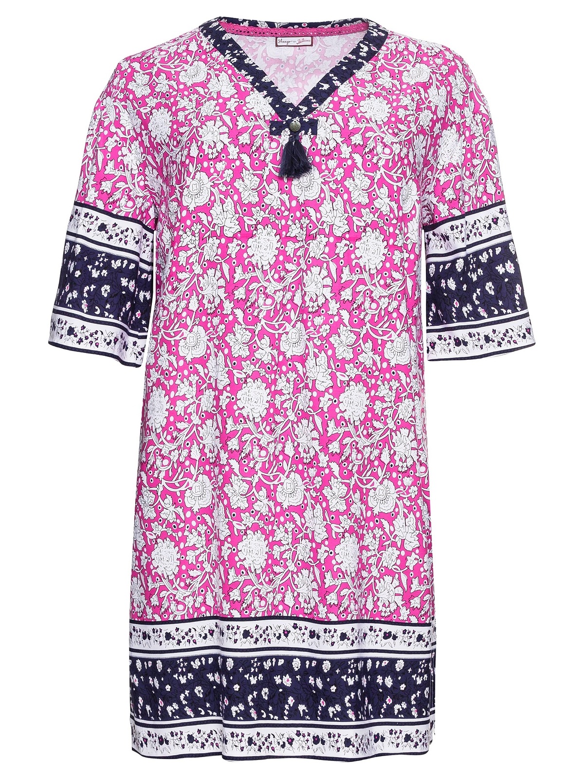 sheego by Joe Browns Tunikakleid »Lounge-Kleid«, mit Blumenprint und Bordürendruck kaufen