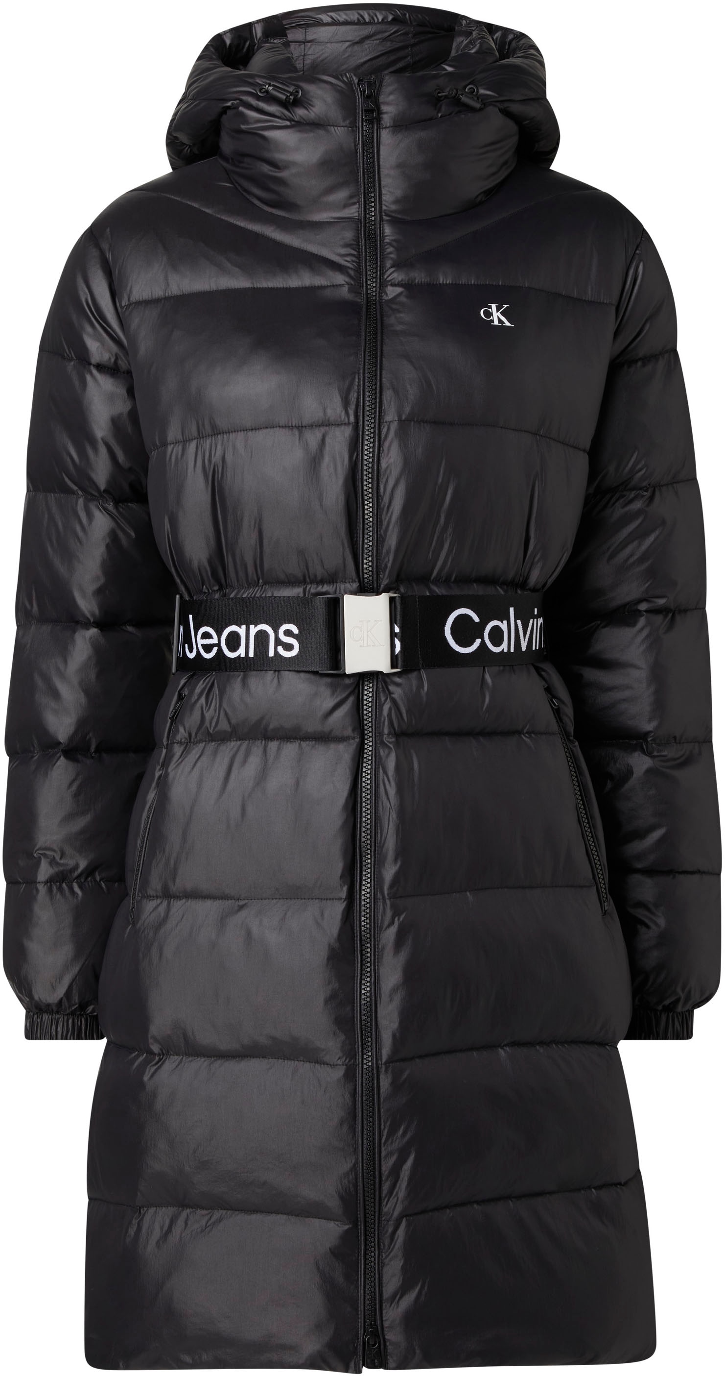 Calvin Klein PADDED LONG JACKET«, »LW Jeans Steppjacke Kapuze | bestellen walking FITTED mit I\'m
