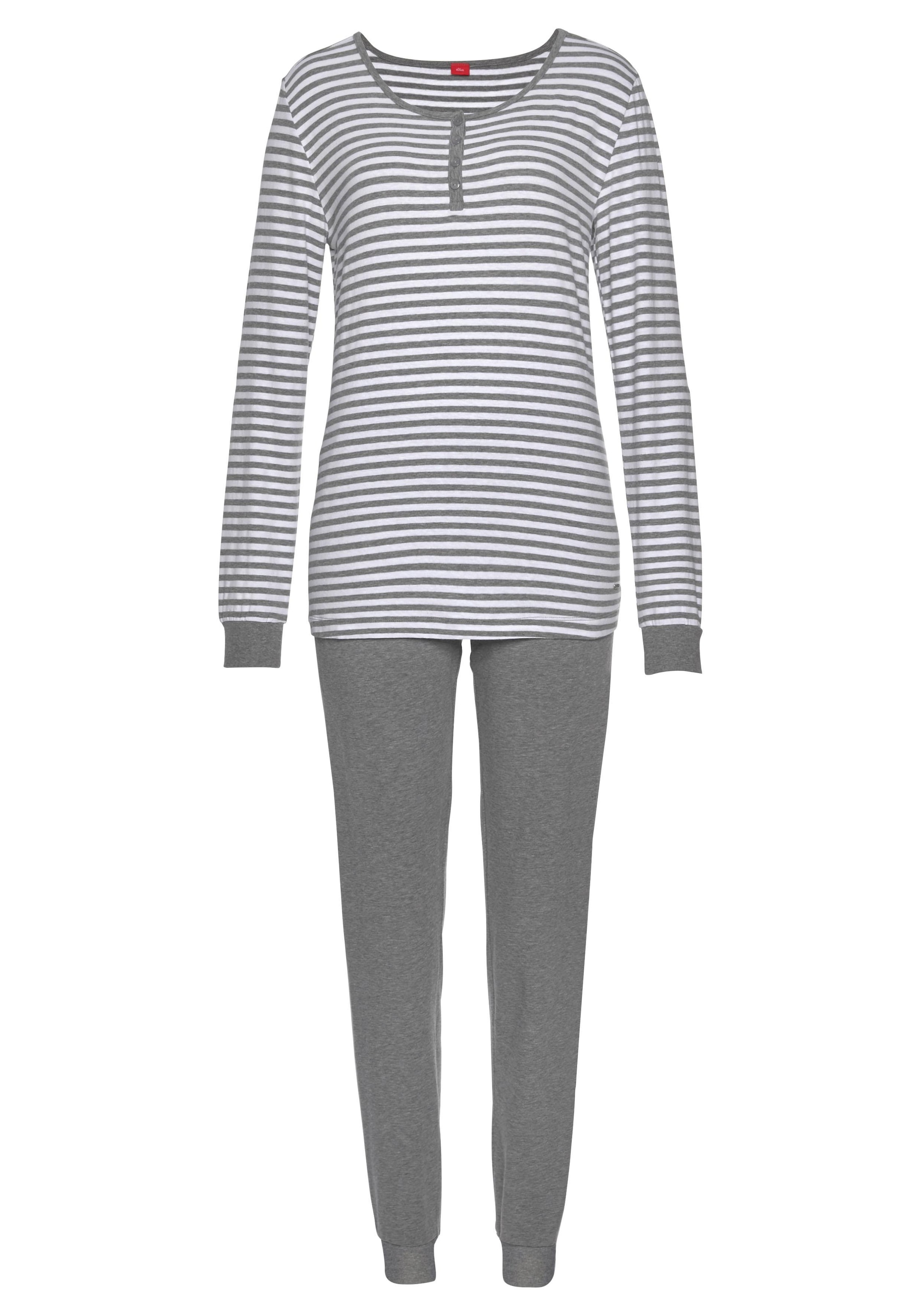 s.Oliver Pyjama, (2 tlg., 1 Stück), mit seitlichen Streifen am Bein &  Wäsche auf Rechnung bestellen | Schlafhosen
