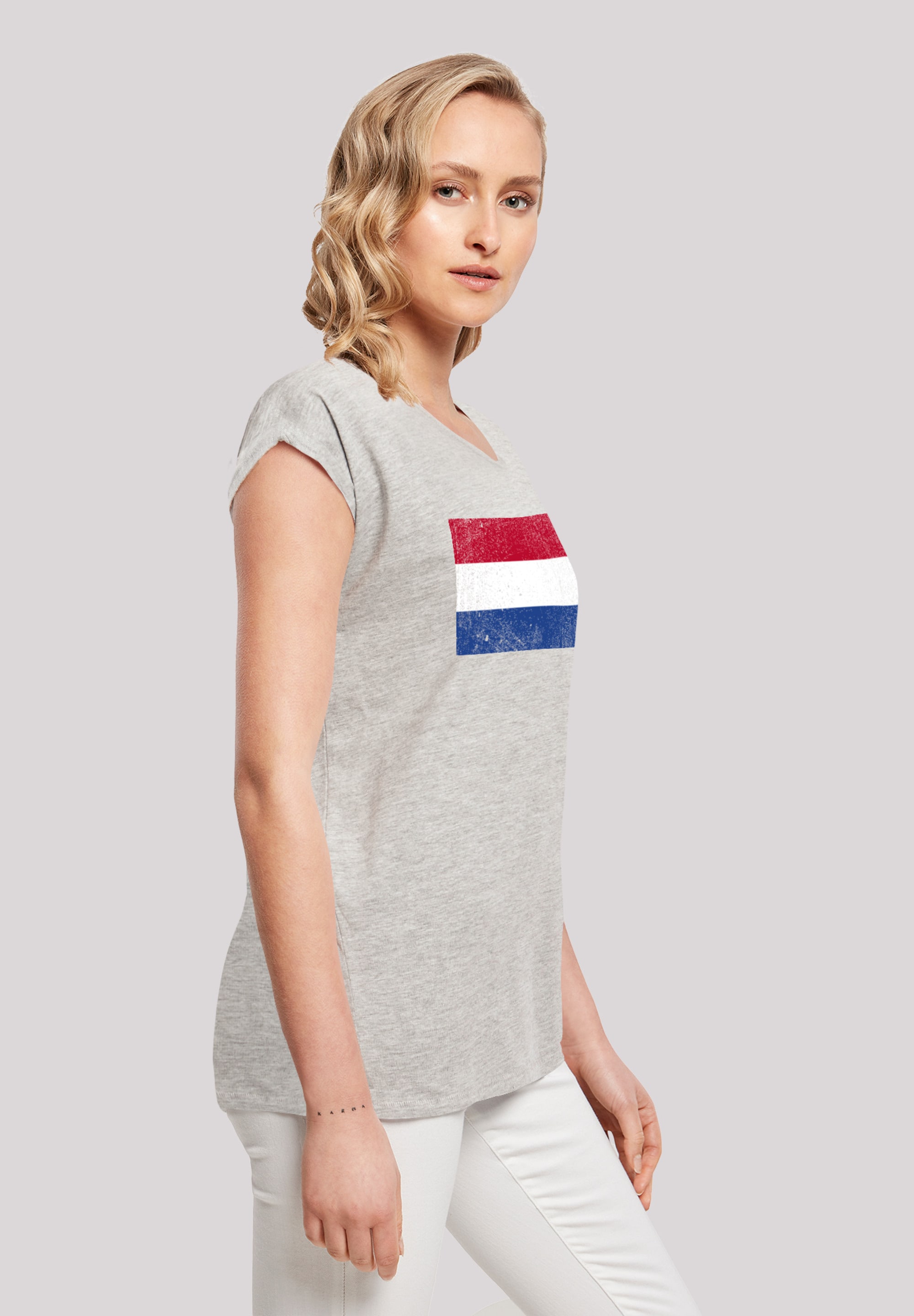 F4NT4STIC T-Shirt »Netherlands Holland Print NIederlande Flagge kaufen distressed«