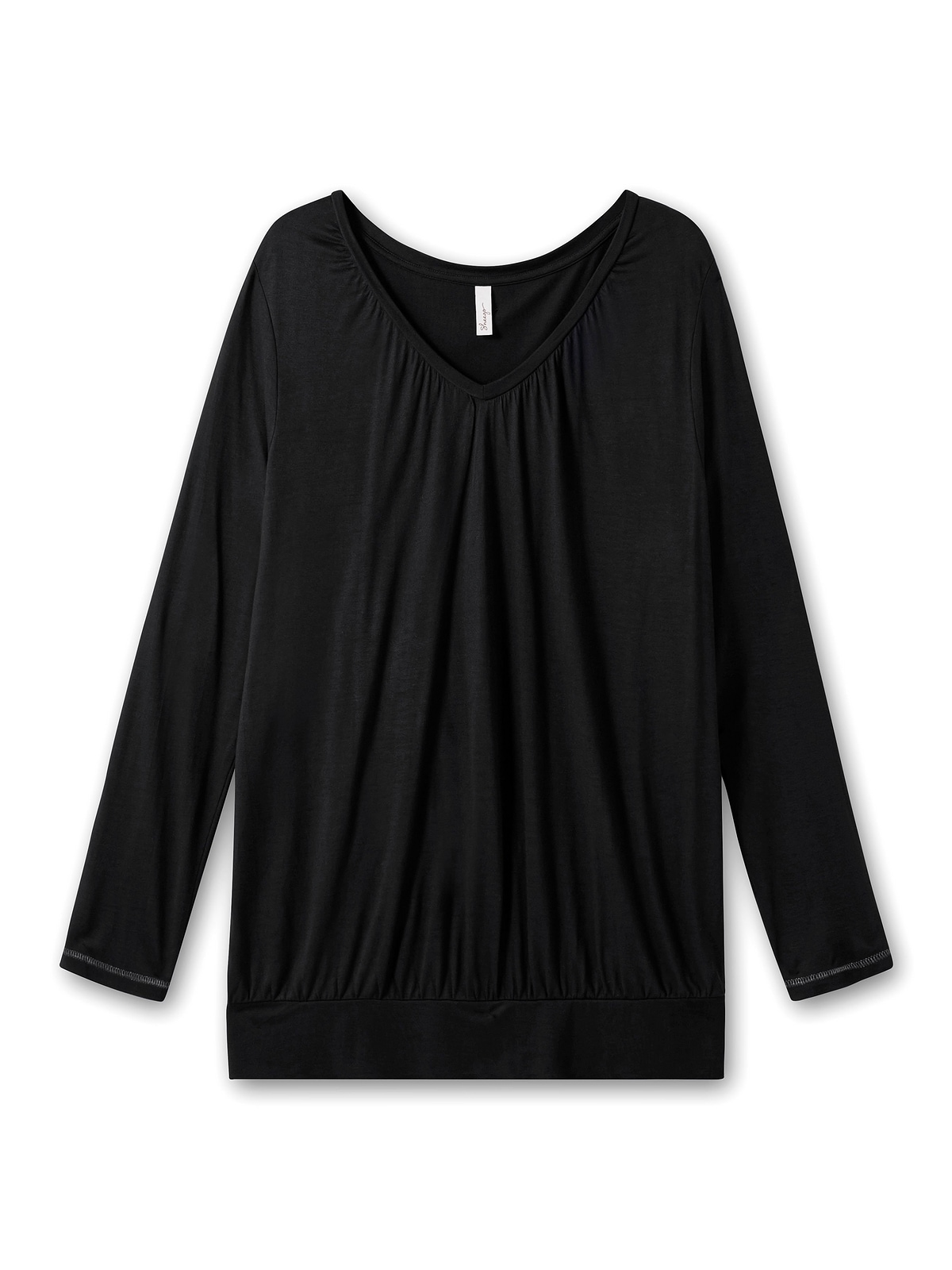 Sheego Langarmshirt »Große Größen«, mit angekräuseltem V-Ausschnitt kaufen  | I\'m walking | V-Shirts
