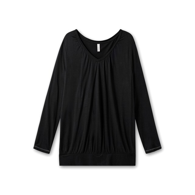 Sheego Langarmshirt »Große Größen«, mit angekräuseltem V-Ausschnitt kaufen  | I\'m walking | V-Shirts