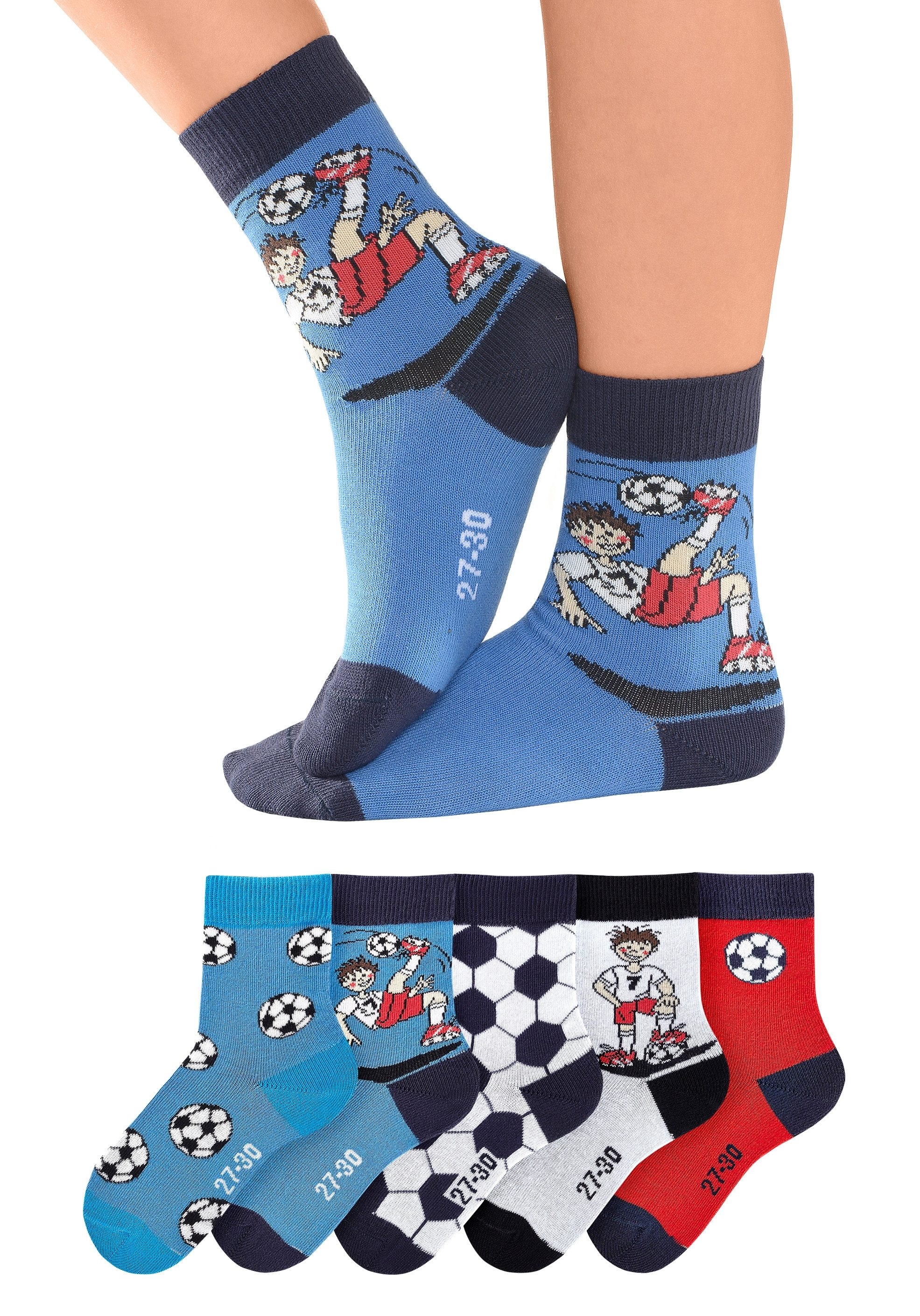 H.I.S Socken, (5 Fußballmotiven mit I\'m | online walking kaufen Paar)