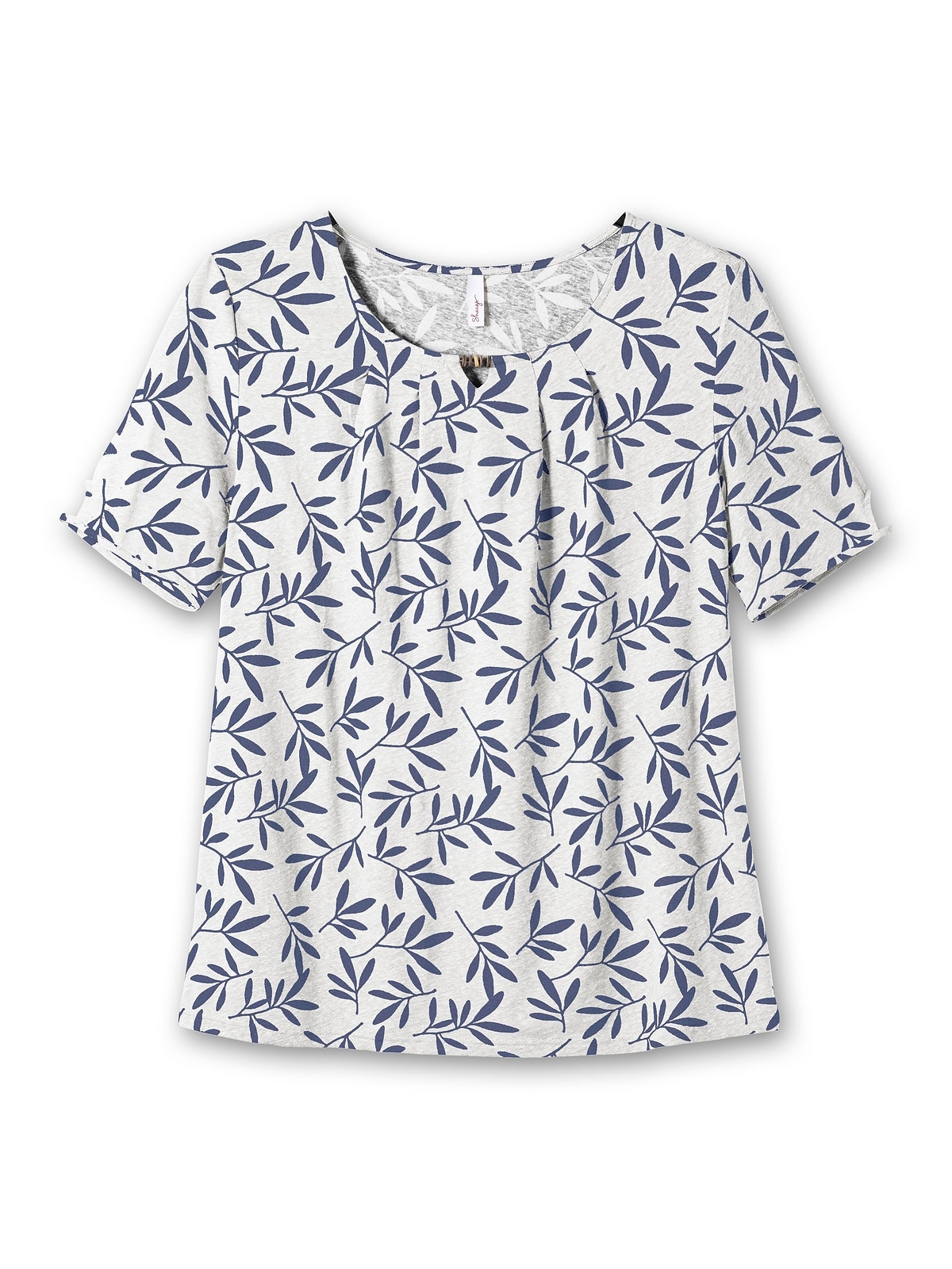 im »Große Sheego Blätterprint, Größen«, walking | I\'m T-Shirt mit shoppen Leinen-Mix
