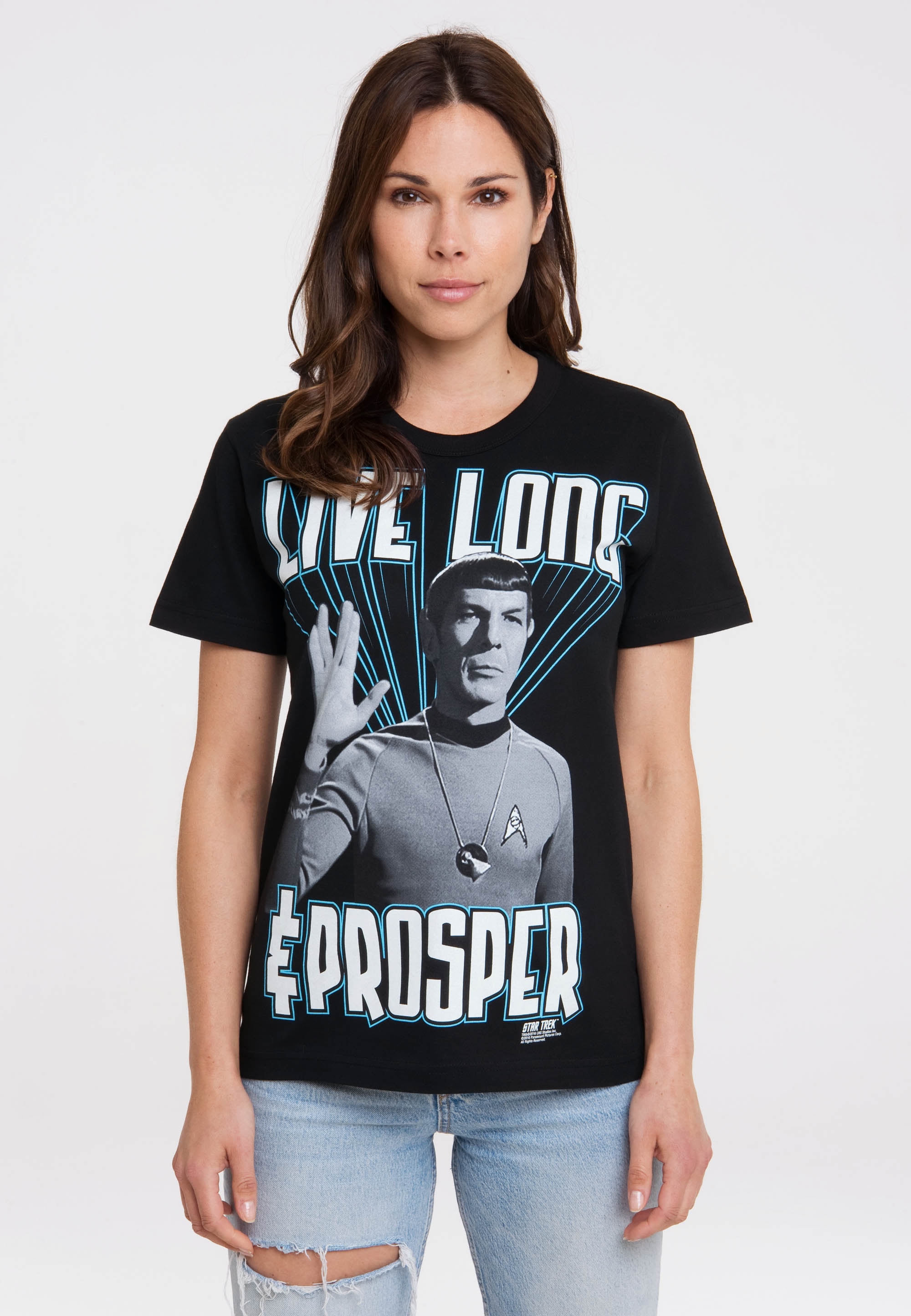 lizenziertem Live T-Shirt »Star Print I\'m Trek | Spock, - bestellen Long«, LOGOSHIRT walking mit