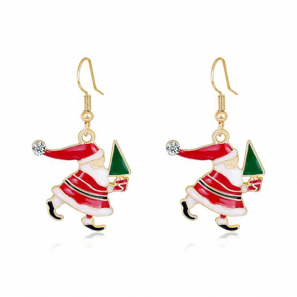 Adelia´s Paar Ohrhänger Weihnachtsschmuck Ohrhänger Weihnachtsmann Weihnachtsschmuck