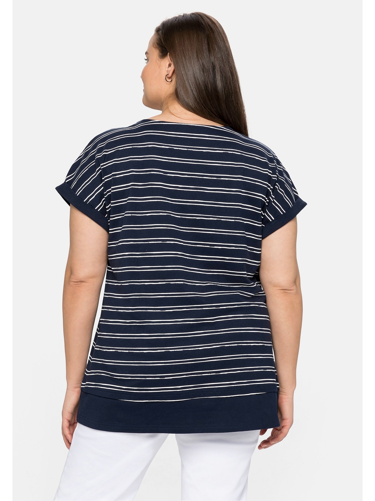 Sheego T-Shirt im reiner Lagenlook, online Größen«, aus Baumwolle »Große