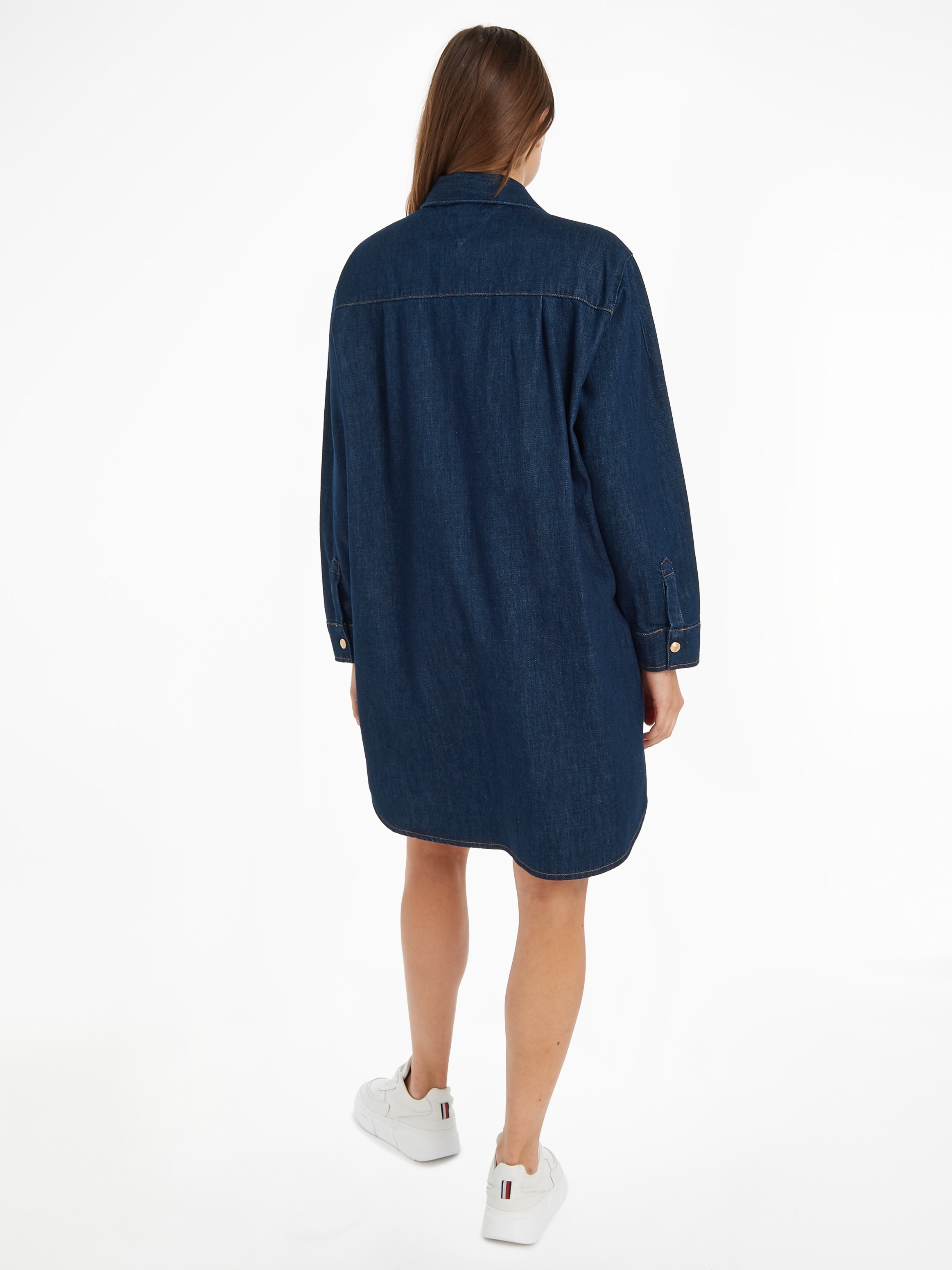 Jeanskleid DRESS NALA«, LS mit bestellen Tommy »DNM Druckerleiste SHIRT durchgehender Hilfiger