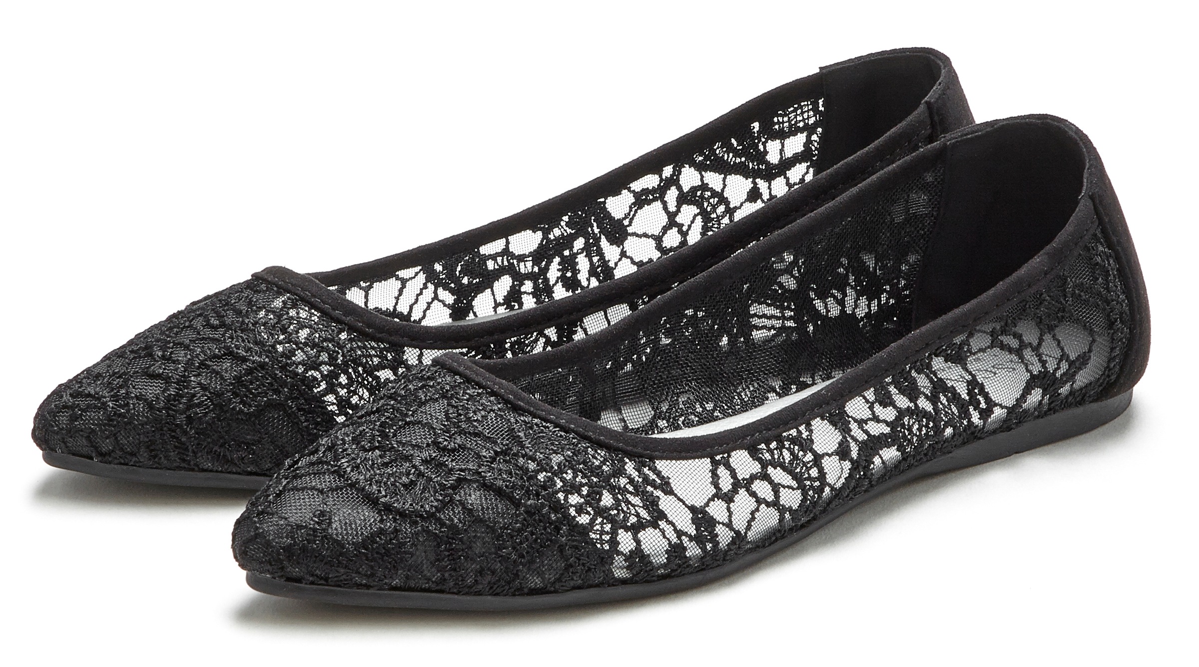 LASCANA Ballerina, mit floraler Spitze VEGAN kaufen