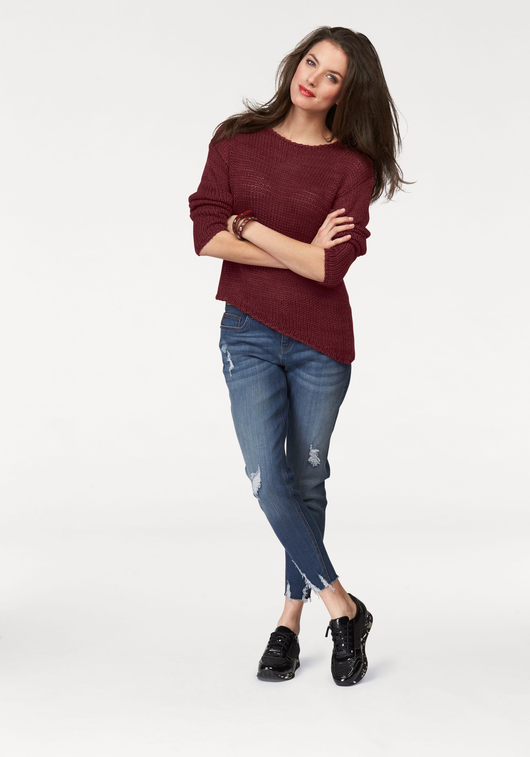 mit CASUAL Skinny-fit-Jeans, Destroyed-Effekt online Aniston