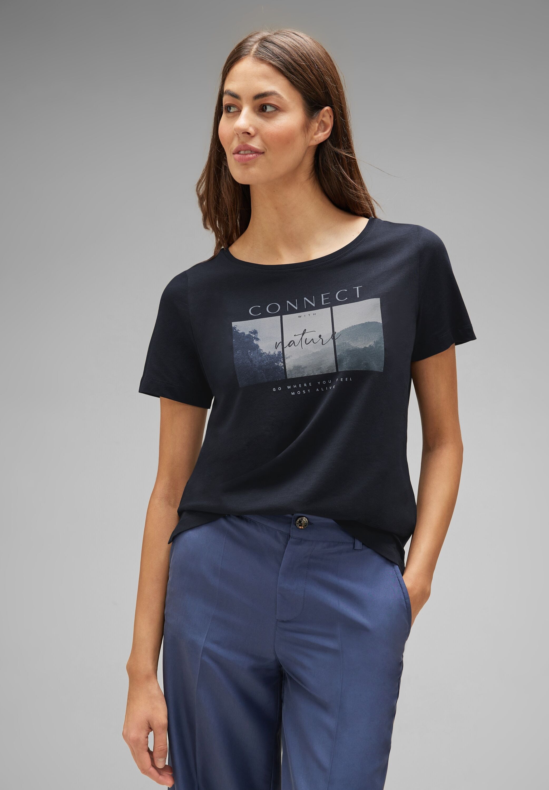 STREET ONE T-Shirt, mit Fotoprint und online Wording