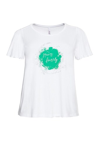 Sheego T-Shirt »Shirt«, mit Frontprint und Flügelärmeln kaufen