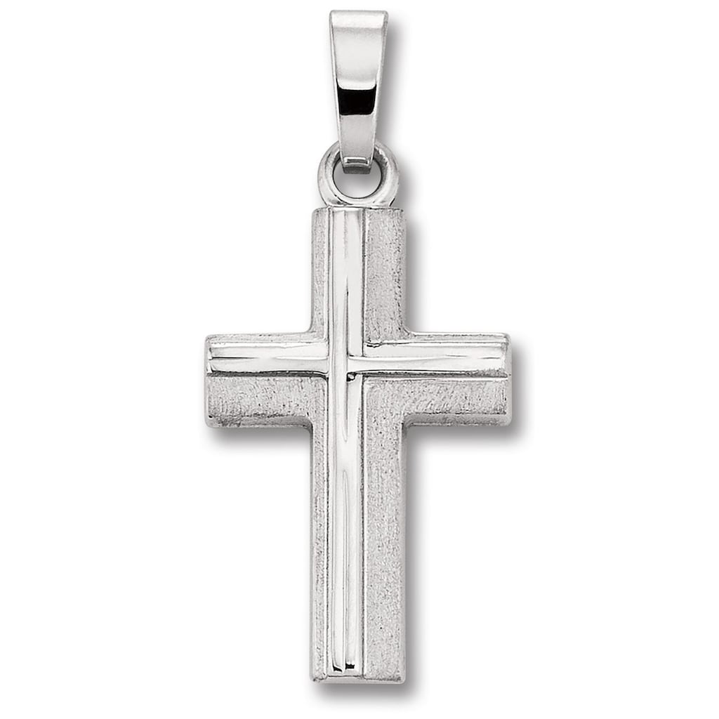 ONE ELEMENT Kette mit Anhänger Kreuz Anhänger aus 925 Silber Schmuckset - Set mit verstellbarer Halskette
