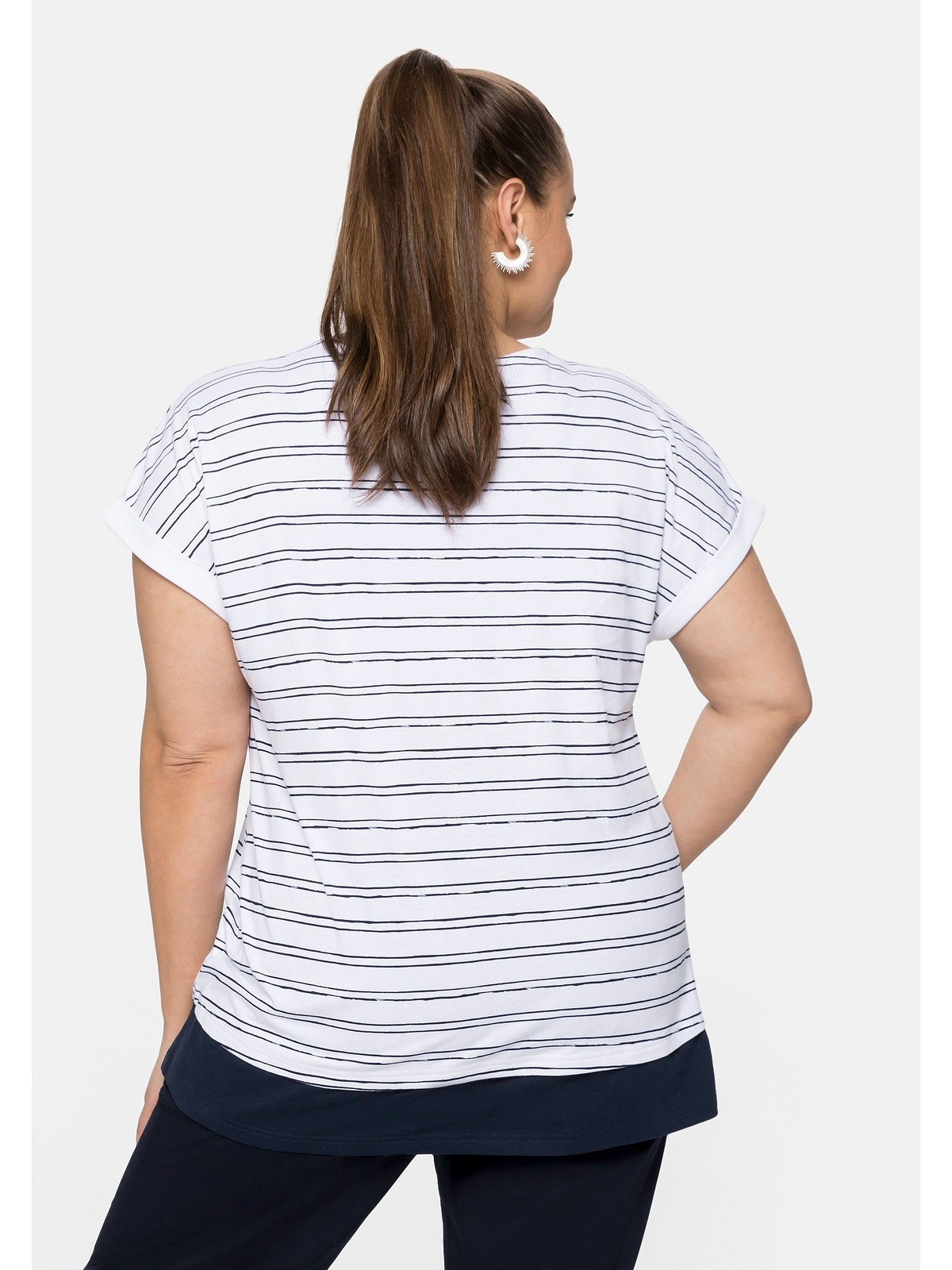 Sheego T-Shirt »Große reiner im Größen«, Lagenlook, aus online Baumwolle