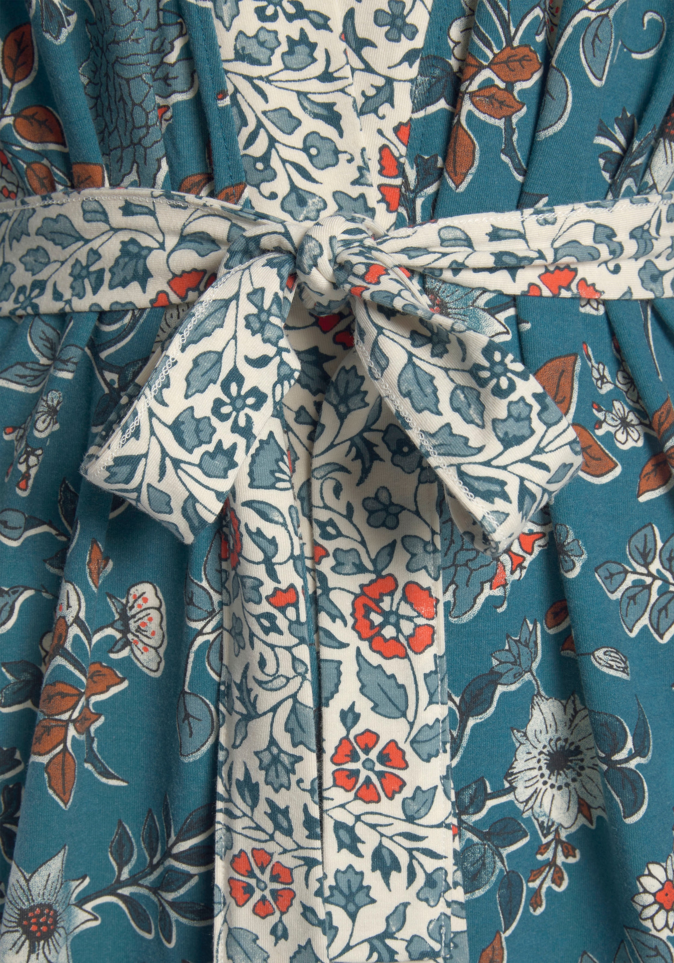 mit Kimono, bestellen LASCANA Rechnung Blumen Allover-Druck & auf Wäsche