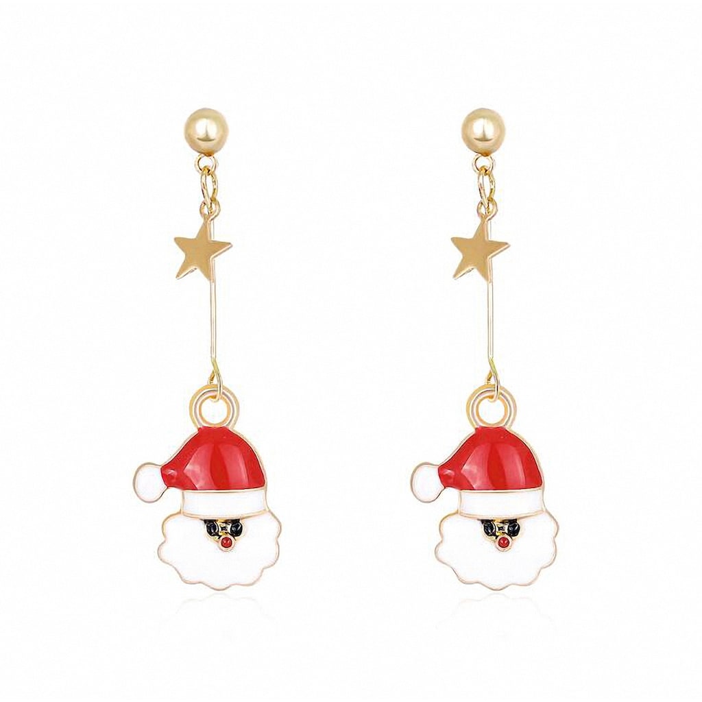 Adelia´s Paar Ohrhänger Weihnachtsschmuck Ohrhänger Weihnachtsmann Weihnachtsschmuck