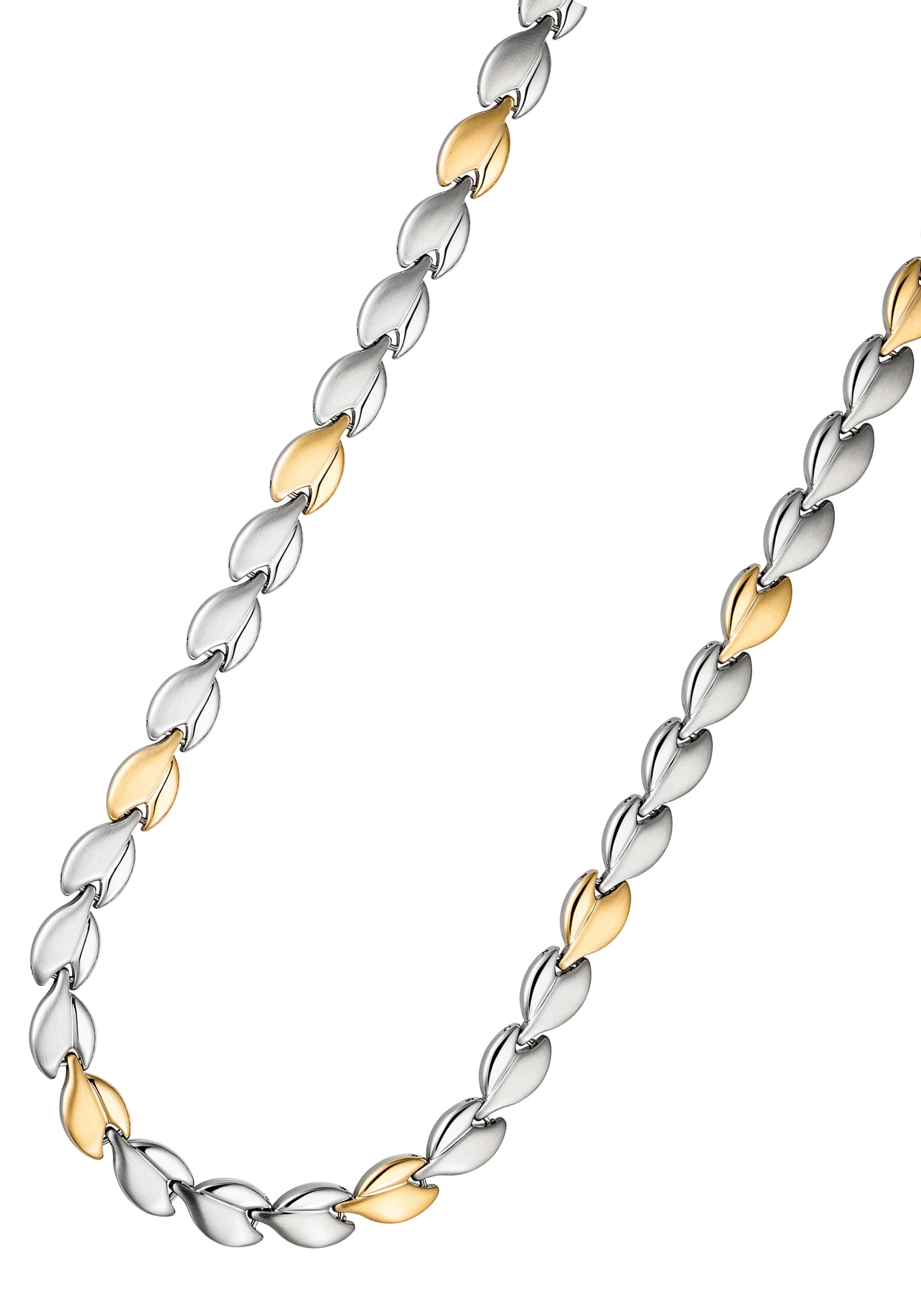 JOBO Kette ohne Anhänger »Halskette in Bicolor-Optik«, Edelstahl goldfarben 45  cm bestellen | I\'m walking