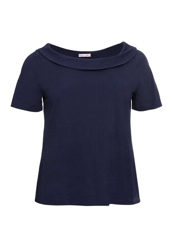sheego by Joe Browns T-Shirt »Shirt«, mit weitem Ausschnitt und schmalem Kragen kaufen