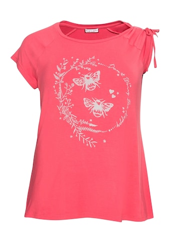 sheego by Joe Browns T-Shirt »Shirt«, mit Frontdruck und geraffter Schulter kaufen