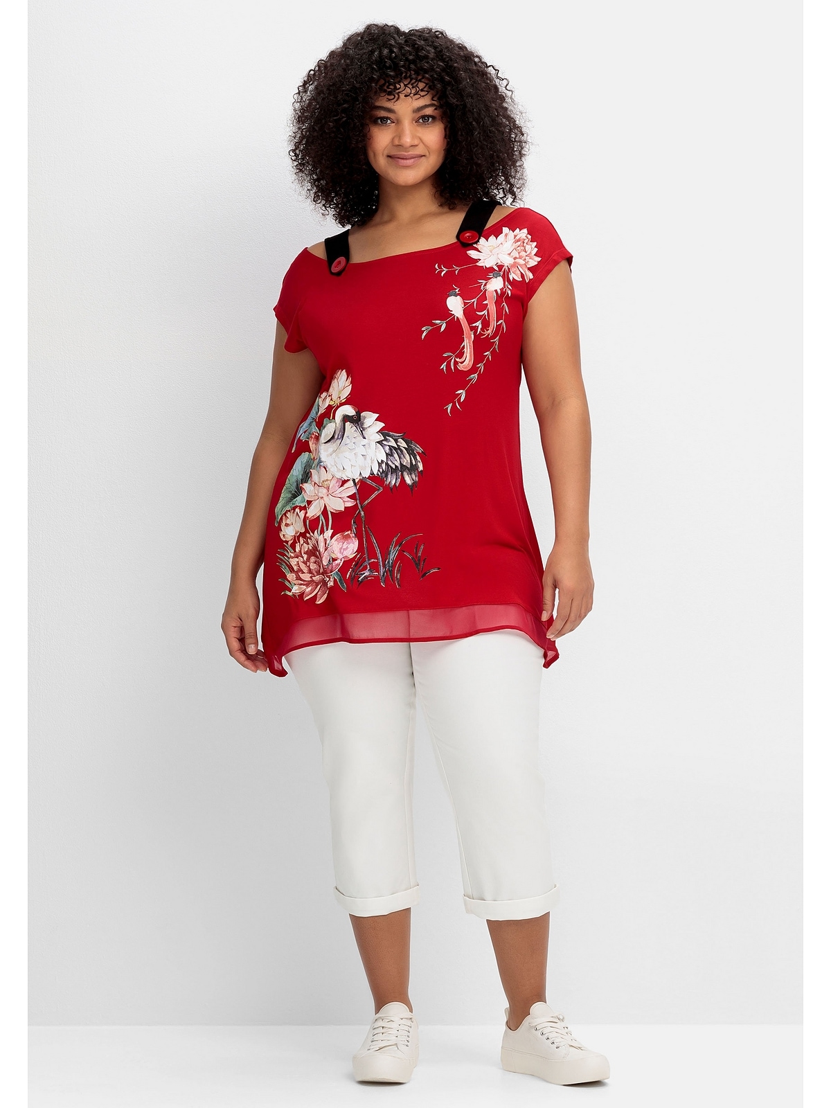 sheego by Joe Browns T-Shirt »Große Größen«, mit Trägern und platziertem  Druck shoppen | I\'m walking