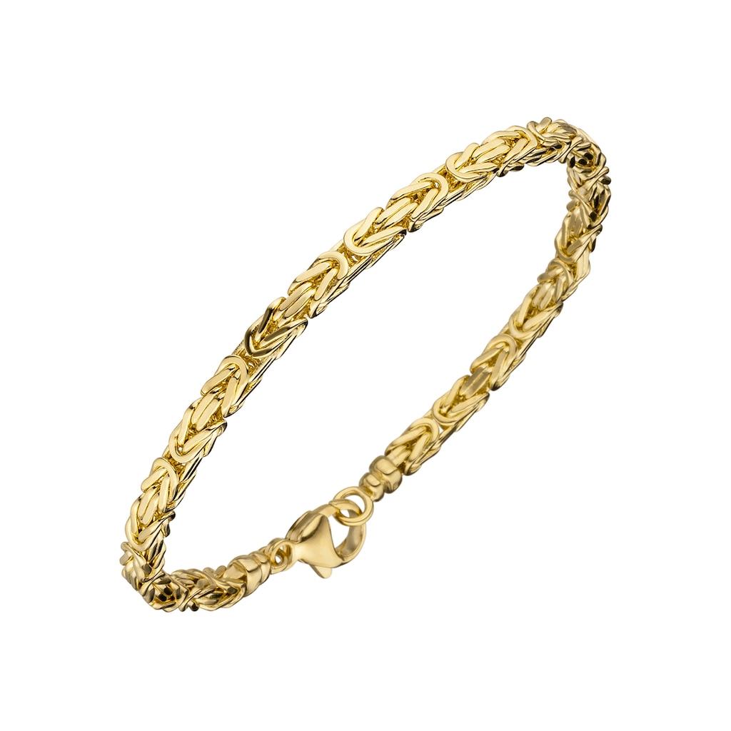 JOBO Goldarmband Königsarmband 585 Gold massiv 19 cm