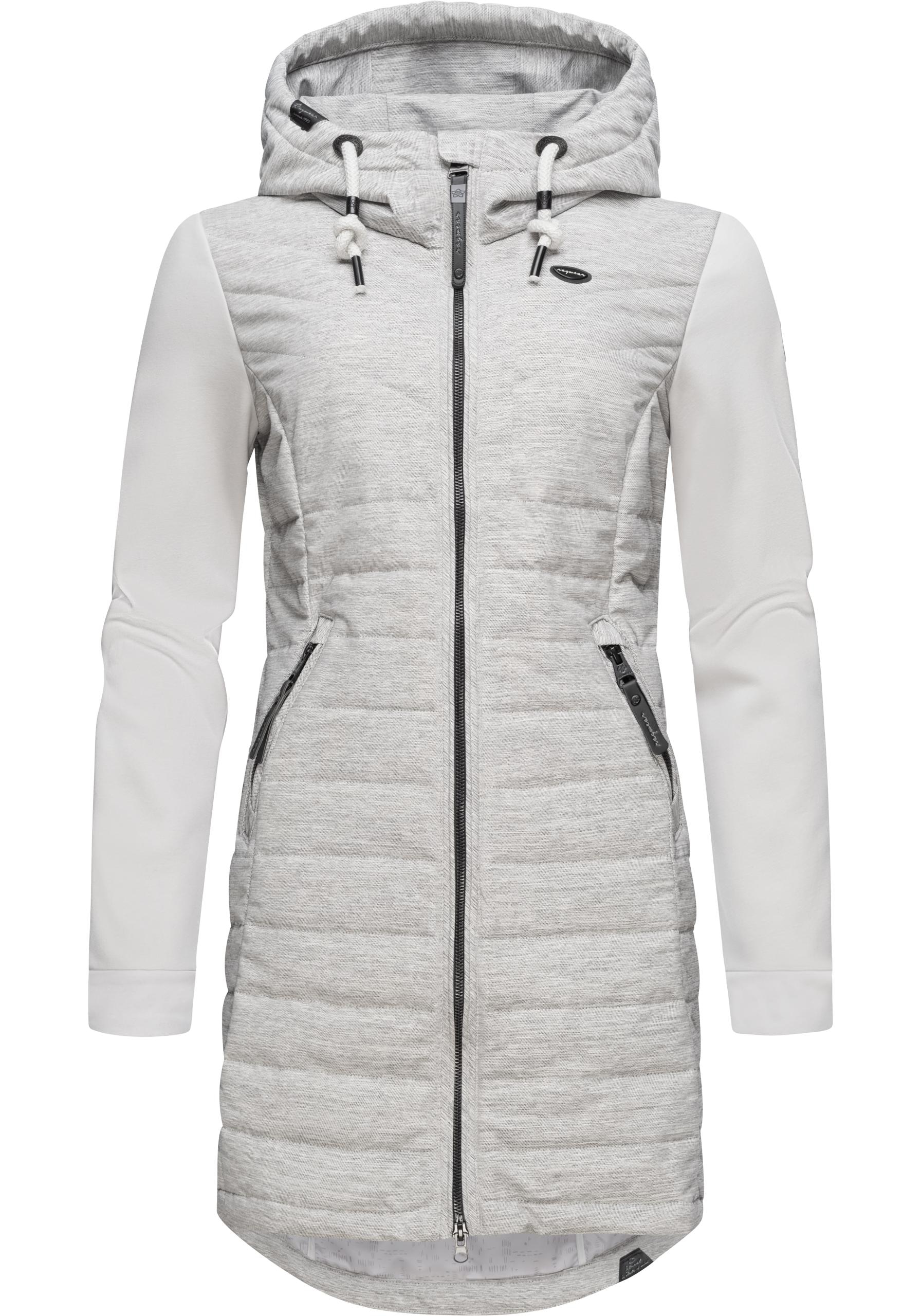 modernem Materialmix shoppen Kapuze Mantel mit aus »Lucinda Steppmantel Long«, Ragwear