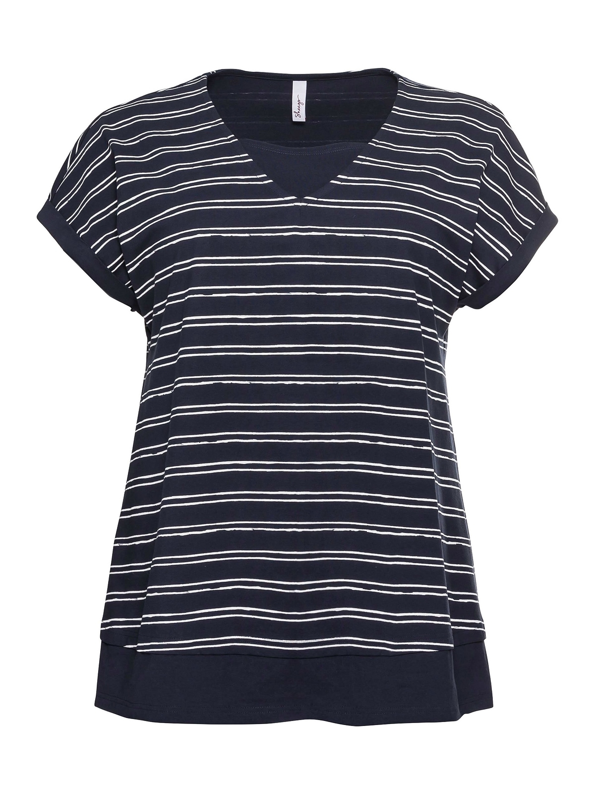 Sheego T-Shirt »Große Baumwolle online Größen«, reiner im Lagenlook, aus