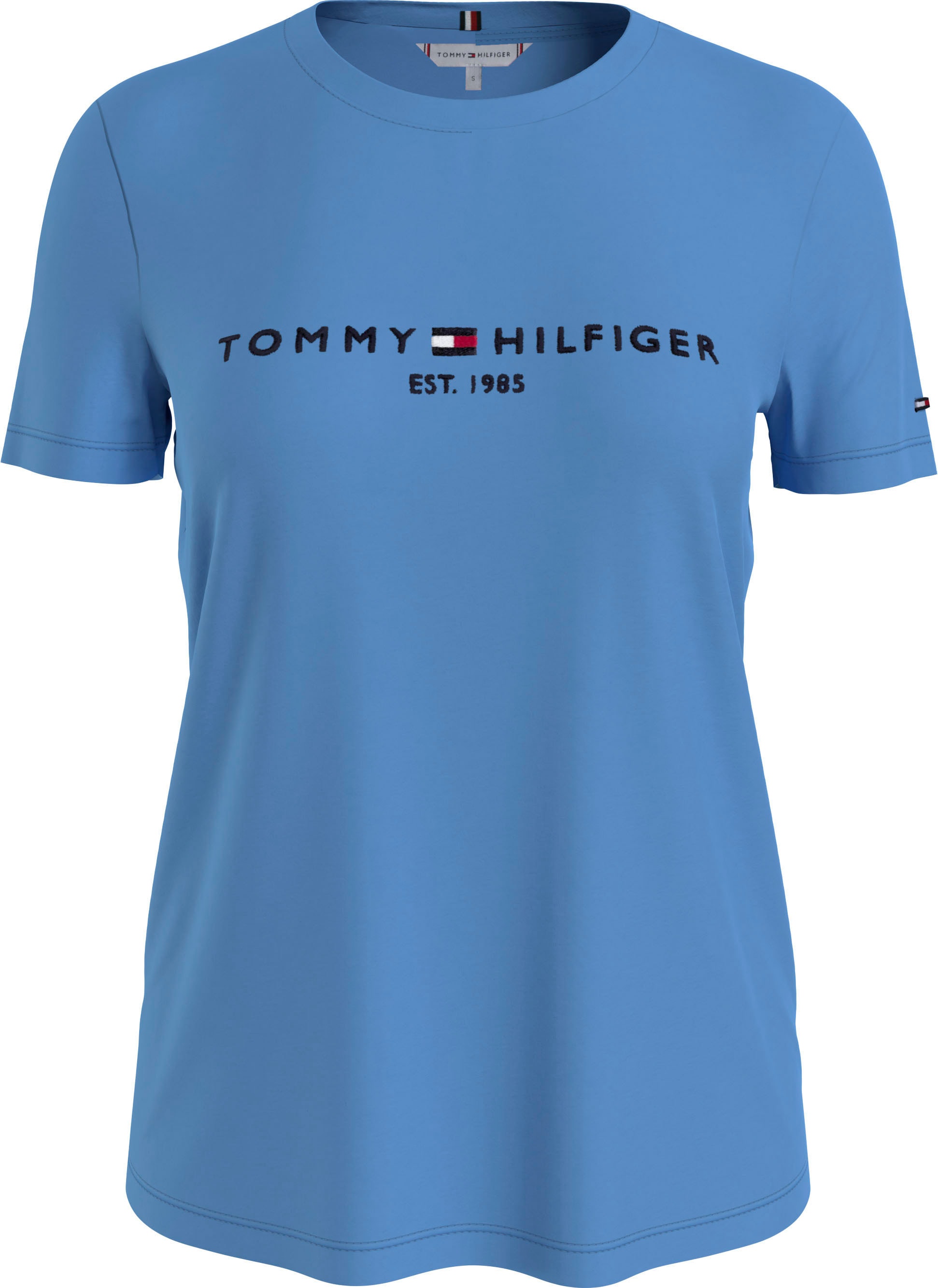 Tommy Hilfiger Rundhalsshirt »REGULAR HILFIGER SS«, mit großem Logoschriftzug Tommy Hilfiger I\'m C-NK shoppen TEE walking 