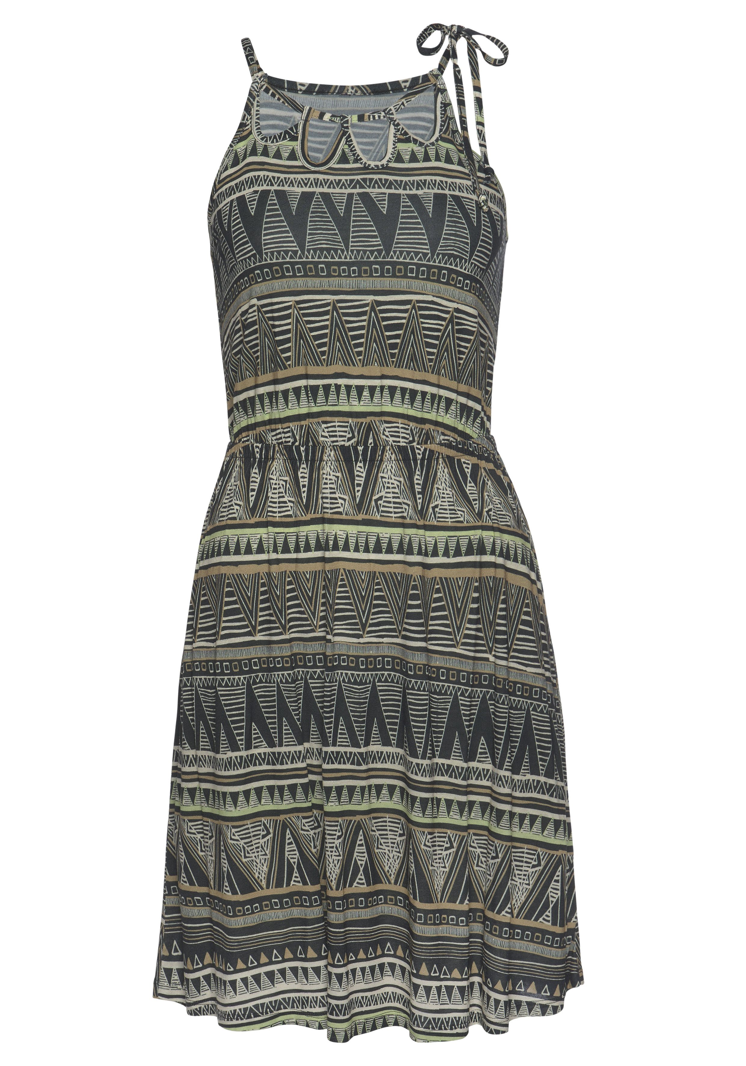 Jerseykleid, mit Alloverdruck