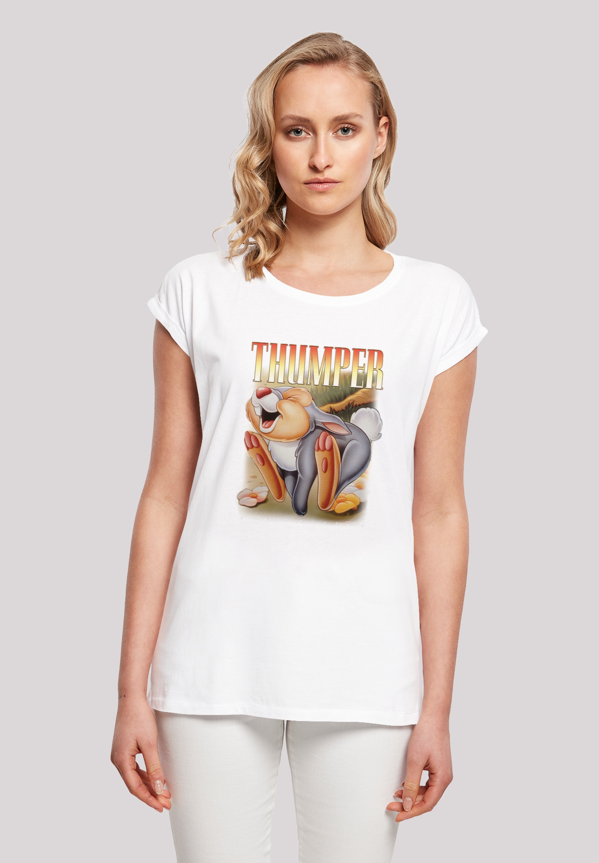 F4NT4STIC T-Shirt »Disney Klopfer«, Bambi Merch,Regular-Fit,Kurze online Damen,Premium Ärmel,Bedruckt