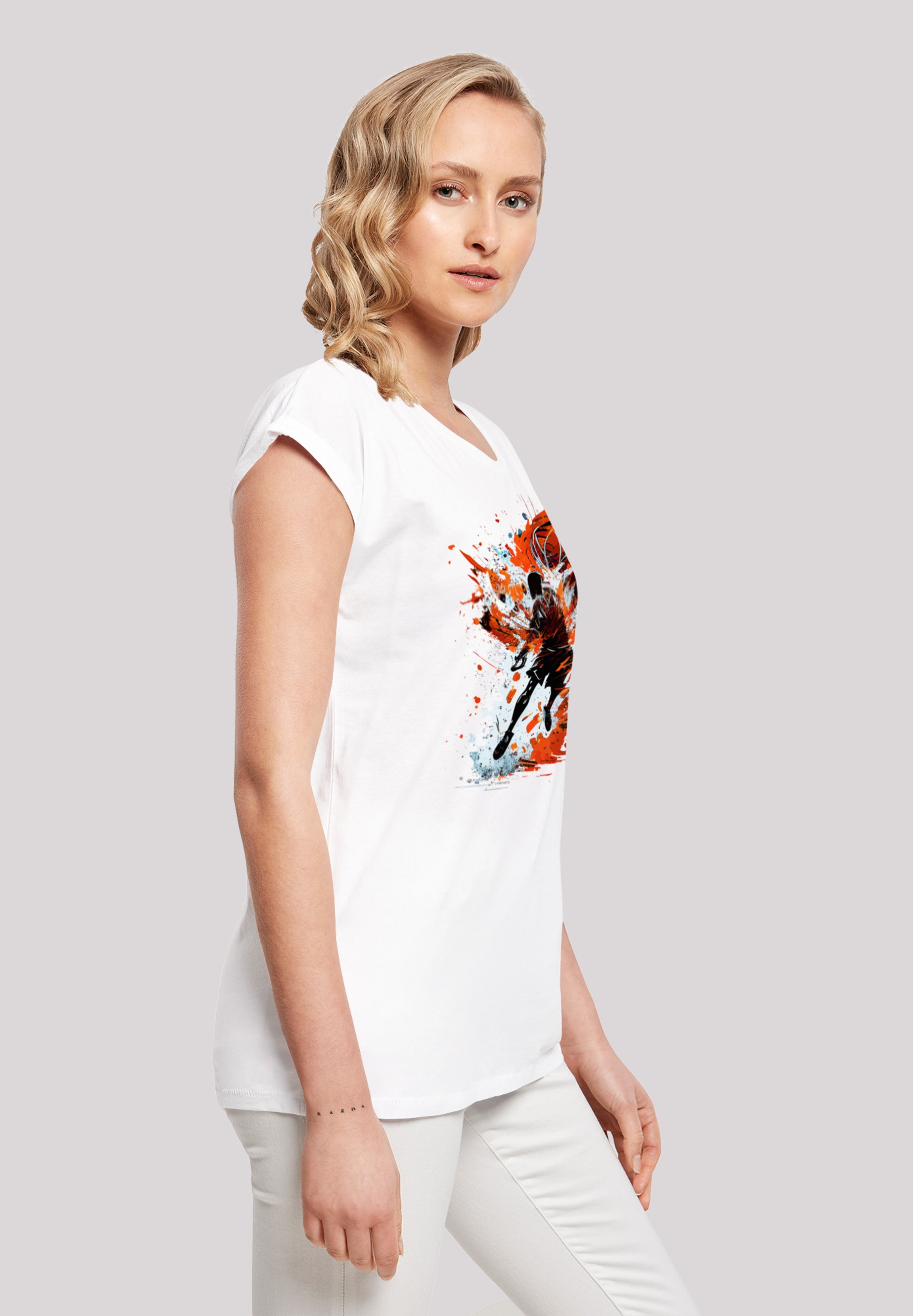 T-Shirt Sport SLEEVE«, Print SHORT »Basketball Orange shoppen Splash F4NT4STIC