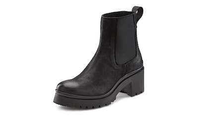LASCANA Stiefelette, Chelsea Boots aus Leder mit modischem Blockabsatz kaufen