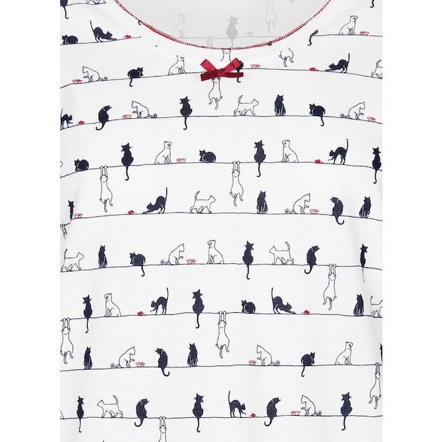 Trigema Nachthemd »TRIGEMA 3/4 Arm Nachthemd mit Katzenmotiv« kaufen | I'm  walking