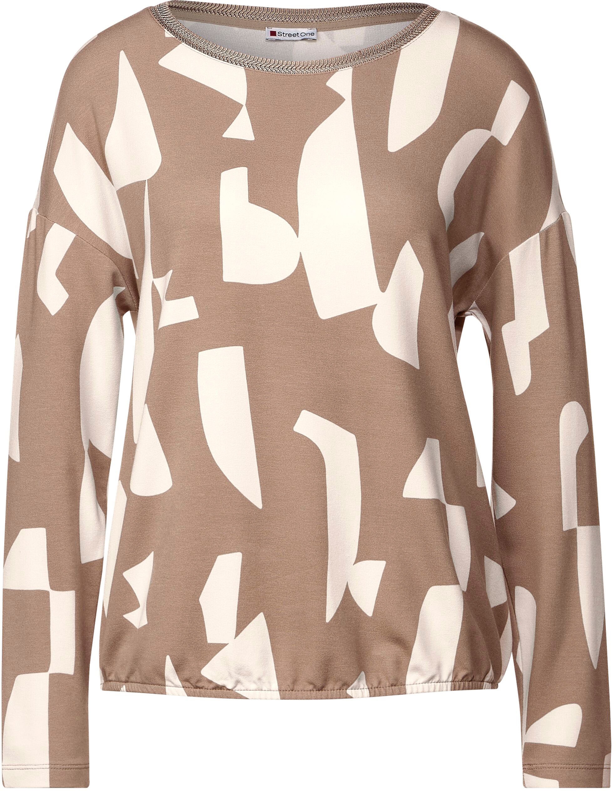 STREET ONE Langarmshirt mit geometrischem Print