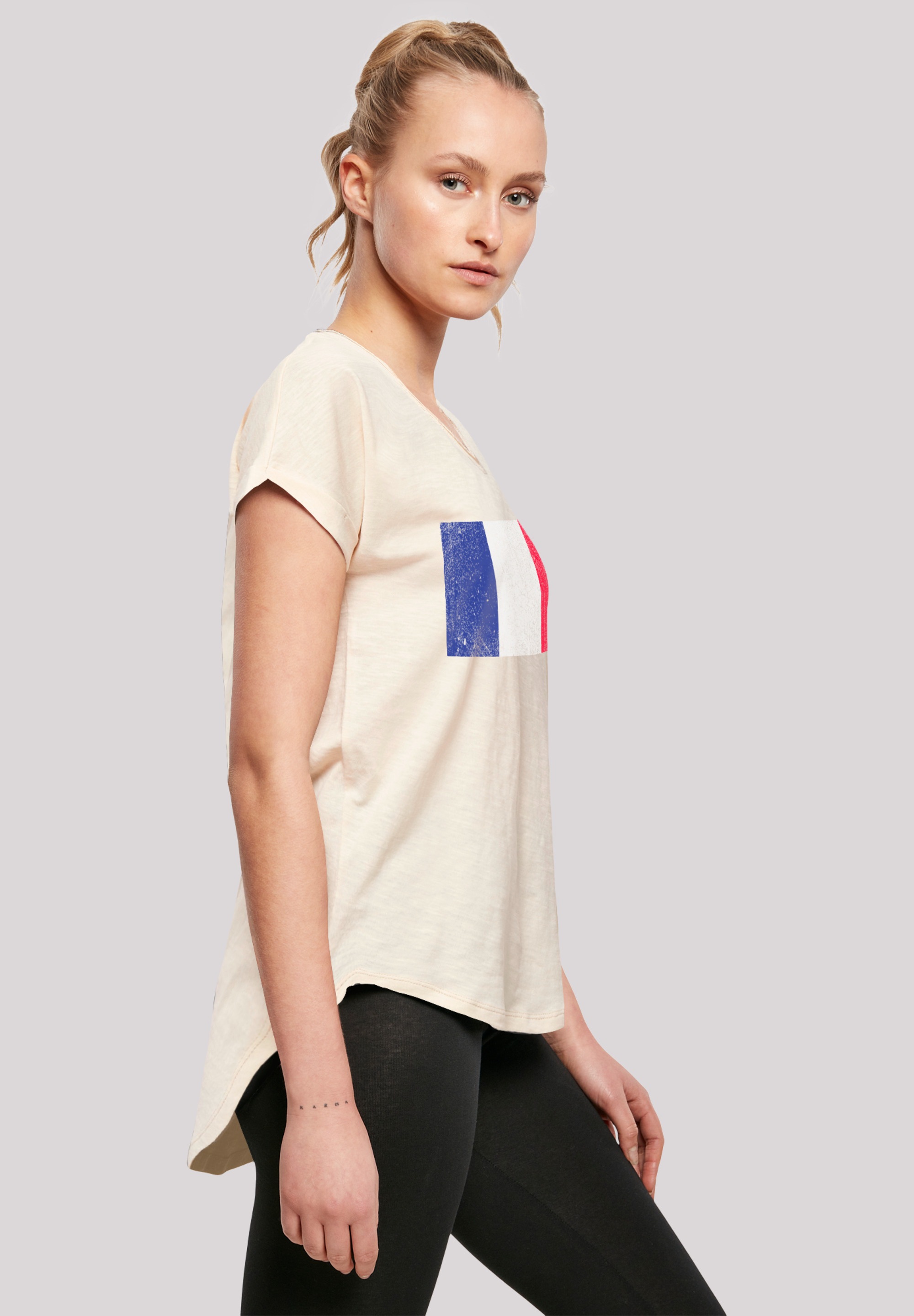 Flagge Print T-Shirt F4NT4STIC »France Frankreich distressed«, shoppen