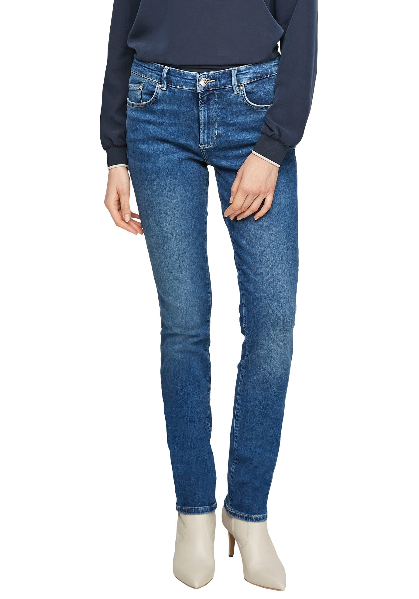 s.Oliver Slim-fit-Jeans »Betsy«, in Basic 5-Pocket Form online | I'm walking