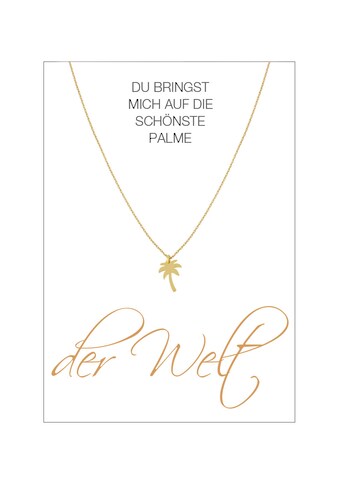 HERZ-KARTE Silberkette »der Welt«, gelbvergoldet mit Palme 925/- Sterlingsilber kaufen