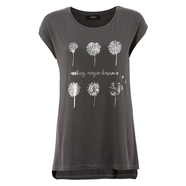 Aniston CASUAL T-Shirt, mit Frontdruck, teilweise glitzernder Folienprint  online