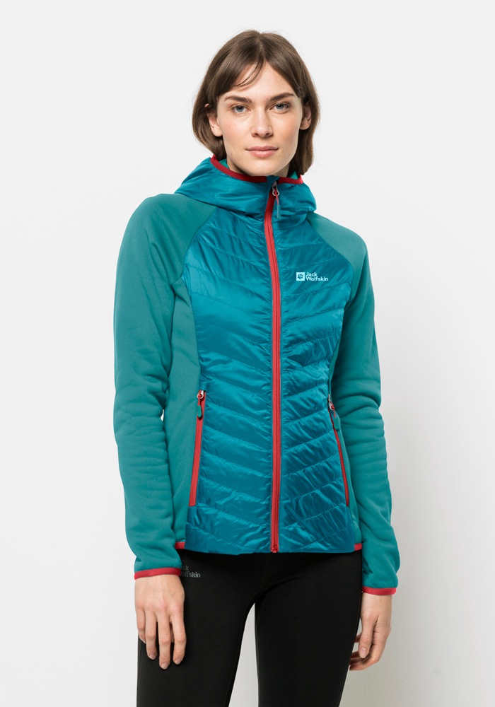 Jack Wolfskin Hybridjacke ROUTEBURN PRO HYBRID W mit Kapuze